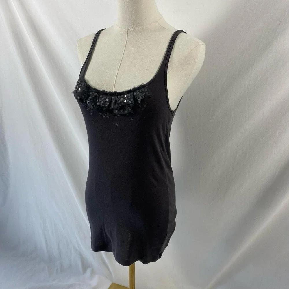 j. crew grey sequin cami top size small grunge y2k indie